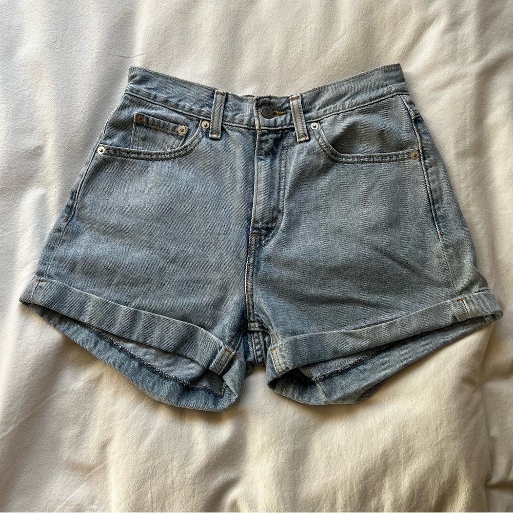 Levi’s High Waisted Light Wash Shorts